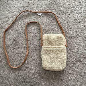 Old Navy Cream Sherpa Crossbody Bag